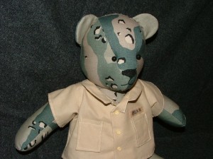camo bear dressed right bust
