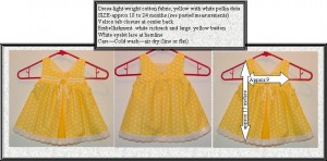 Dress yellow rickrack for sale